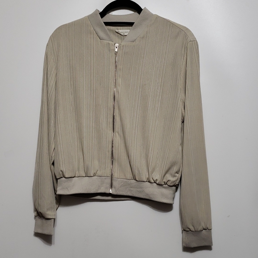SOPHIE RUE Women's M Beige Bomber‎ Jacket